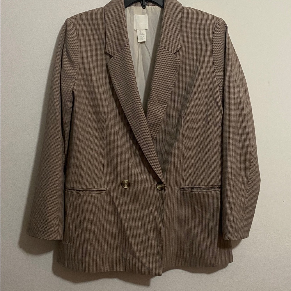 H&M ladies plaid blazer jacket - Picture 2 of 9
